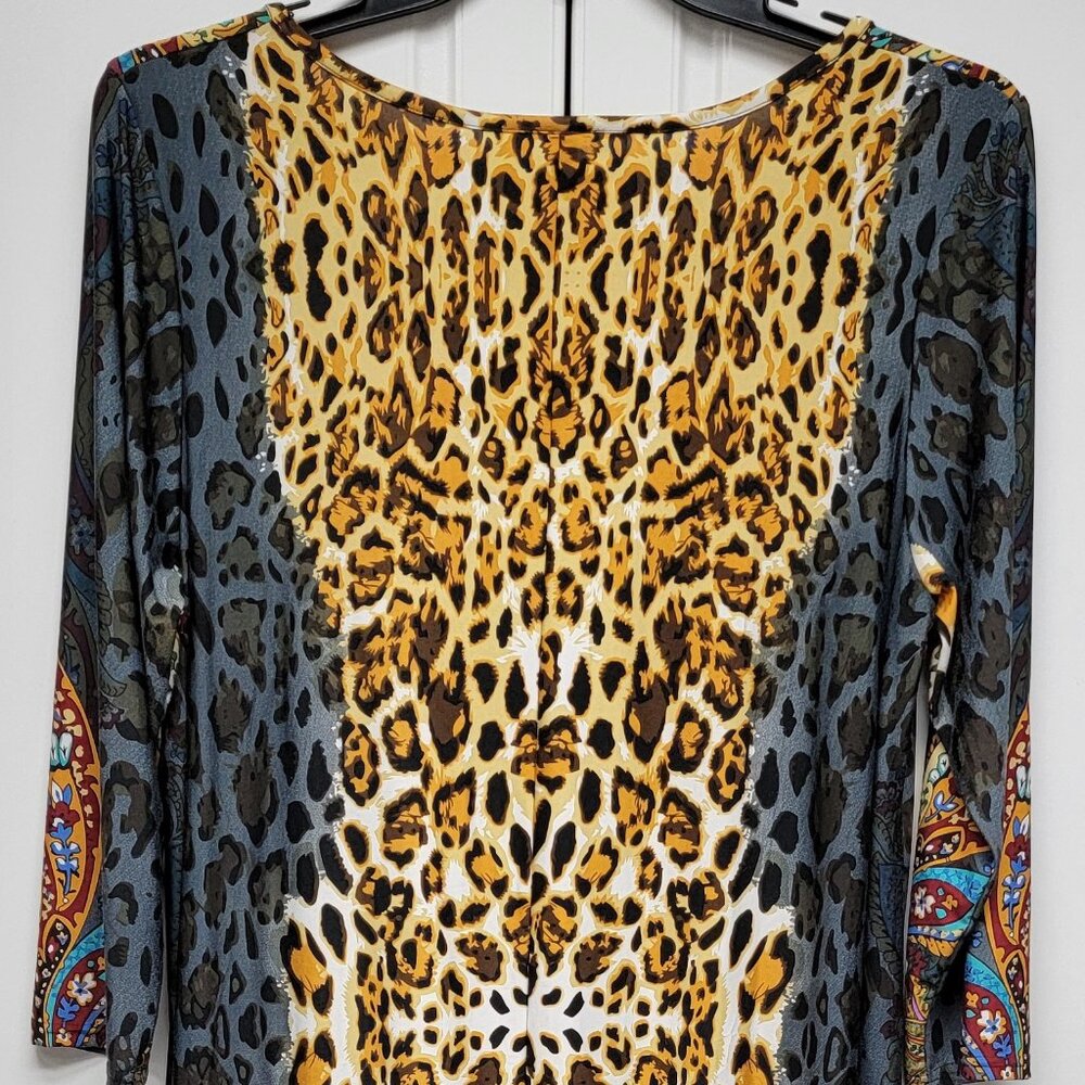 White Mark Women's Tunic 3/4 Sleeve Print Top Gently Worn Size 1XL - Picture 2 of 5